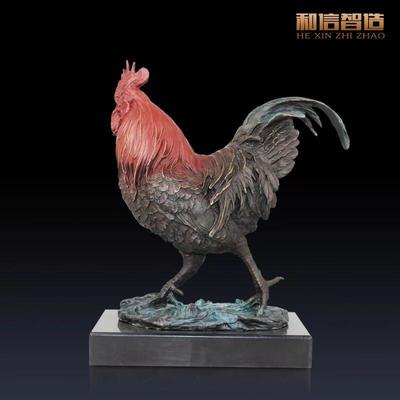 雄雞報(bào)曉迎新春 廠家直供銅雕大公雞擺件，吉祥旺財(cái)賀新年